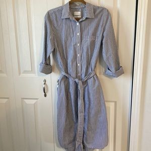 J. Crew Classic Striped T-Shirt Dress Size 8 with pockets